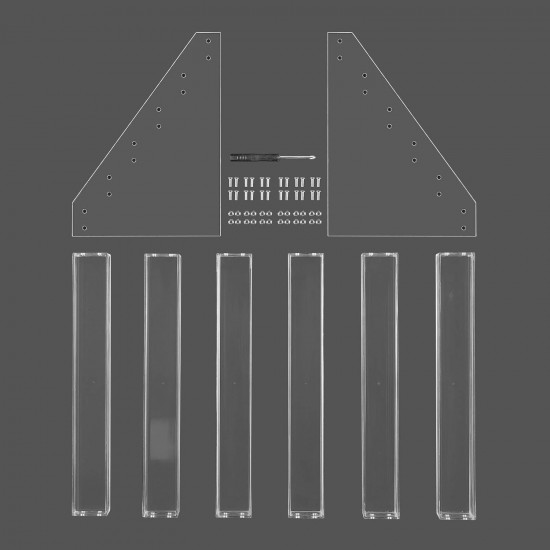 Clear Acrylic Display Rack For Nail Polish, Nail Polish Organiser Storage Rack Shelf Holds up to 96 Bottles (6 Tiers)