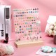 Clear Acrylic Earrings Holders with Wood Bases, 120 Holes (2 pack)(Classic Style)