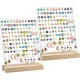 Clear Acrylic Earrings Holders with Wood Bases, 120 Holes (2 pack)(Classic Style)