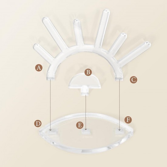 Ring Holder, Clear Acrylic 6 Rod Ring Display Stand and Necklace Bracelets Jewelry Organizer for Room decorations and Store event displays