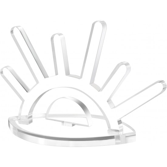 Ring Holder, Clear Acrylic 6 Rod Ring Display Stand and Necklace Bracelets Jewelry Organizer for Room decorations and Store event displays