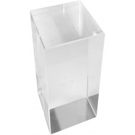 Clear Polished Acrylic Cube Display Case, Solid Acrylic Display Block, Jewelry Ring Acrylic Holder Display, Collection Showcase(2x2x4)