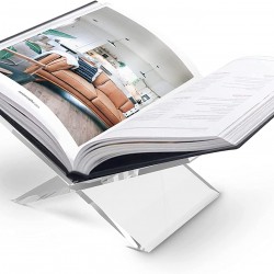 Clear Acrylic Book Holder & Display Stand help you read books, magazines, and cookbooks frees your hands