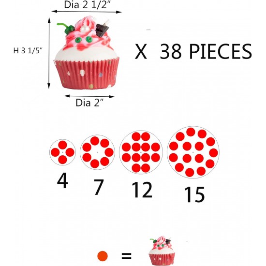 4 Tier Round Clear Acrylic Cupcake Stand, Premium Cupcake Holder, Acrylic Cupcake Tower Display Candy Bar Party Décor