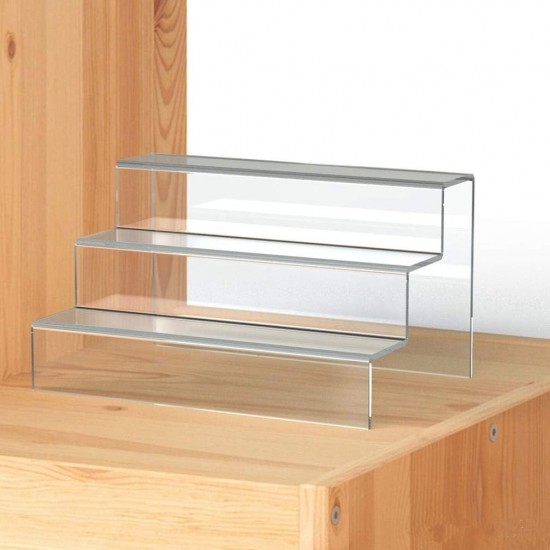 Clear Acrylic Riser Display Shelf 3-layer Countertop Cake Cupcakes Organizer Holder 30cm