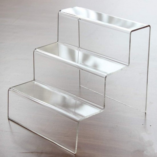 Clear Acrylic Riser Display Shelf 3-layer Countertop Cake Cupcakes Organizer Holder 30cm