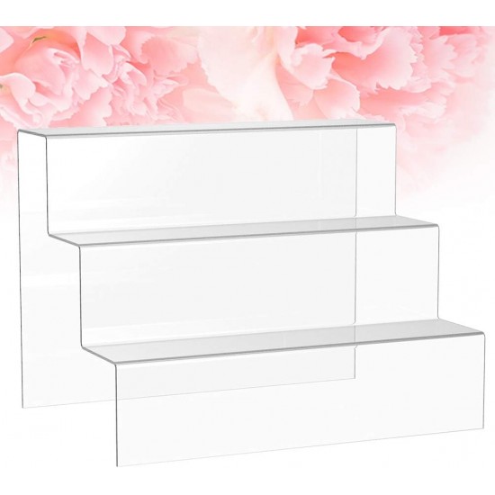 Clear Acrylic Riser Display Shelf 3-layer Countertop Cake Cupcakes Organizer Holder 30cm