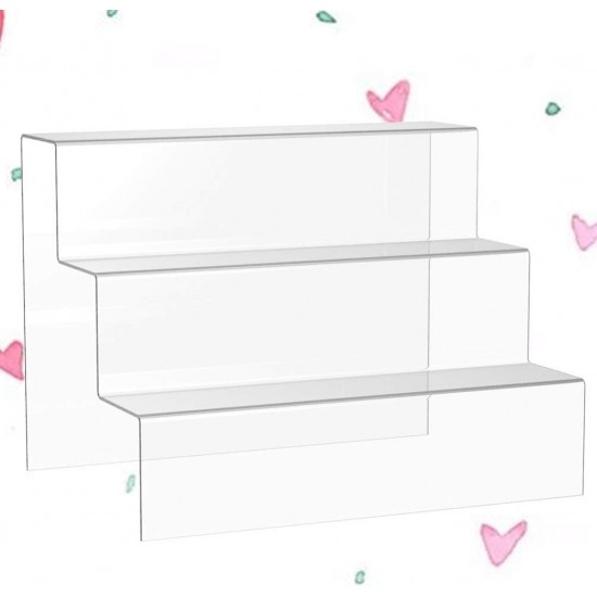 Clear Acrylic Riser Display Shelf 3-layer Countertop Cake Cupcakes Organizer Holder 30cm