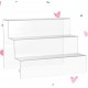 Clear Acrylic Riser Display Shelf 3-layer Countertop Cake Cupcakes Organizer Holder 30cm