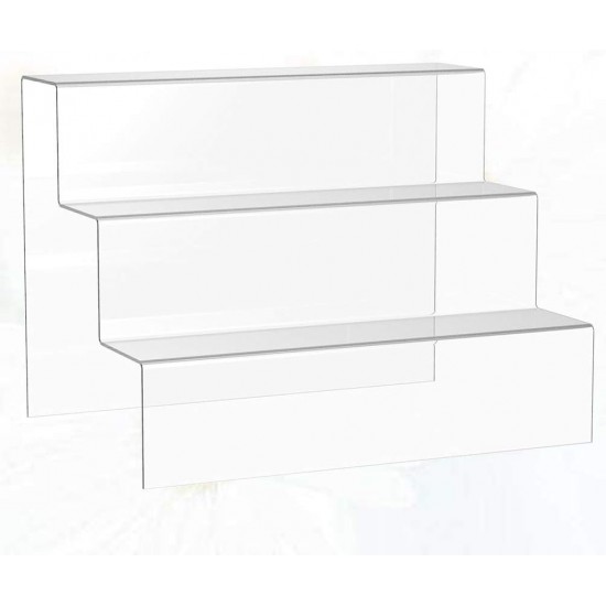 Clear Acrylic Riser Display Shelf 3-layer Countertop Cake Cupcakes Organizer Holder 30cm