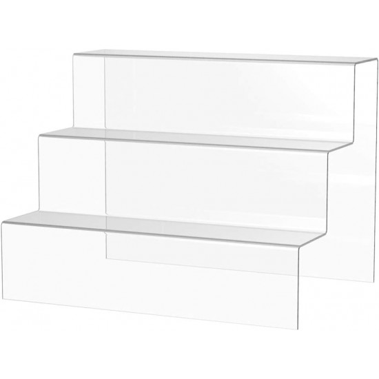 Clear Acrylic Riser Display Shelf 3-layer Countertop Cake Cupcakes Organizer Holder 30cm