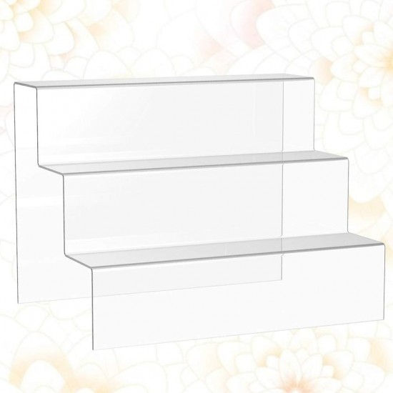 Clear Acrylic Riser Display Shelf 3-layer Countertop Cake Cupcakes Organizer Holder 30cm