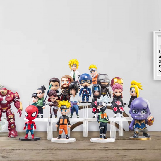 Half Moon Shape Clear Acrylic Display Stand - 3 Tier Stand - Candy Holder for Display or Collections