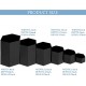 Hexagonal Acrylic Display Stand Riser for Accessories Jewelry ,Showcase (6 Sizes) (Black)