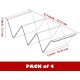 Clear Acrylic Taco Holder Stand Set of 4 Taco Rack Holders Taco Tray for Taco Shells, Restaurant and Home Use, 