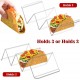 Clear Acrylic Taco Holder Stand Set of 4 Taco Rack Holders Taco Tray for Taco Shells, Restaurant and Home Use, 
