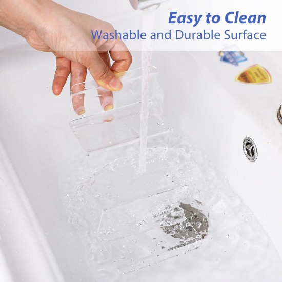 Clear Acrylic Taco Holder Stand Set of 4 Taco Rack Holders Taco Tray for Taco Shells, Restaurant and Home Use, 