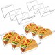 Clear Acrylic Taco Holder Stand Set of 4 Taco Rack Holders Taco Tray for Taco Shells, Restaurant and Home Use, 