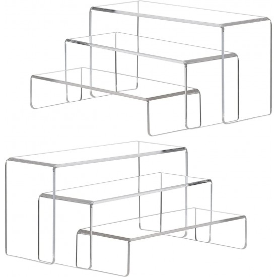 Clear Acrylic Candy and Cupcake Display Riser, suitable for Parties and Special Occasions (6 pieces)