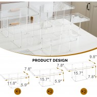 Clear Acrylic Dessert Table Display Set, Dessert Display Stands Buffet Risers for Cupcakes Dessert Pastry Food Fruit Candy Treat for Wedding Birthday Party (5 Pack)