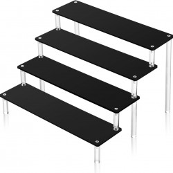 Clear Acrylic Display Risers Stand for Cupcake Desserts & Perfume (4 Tier) ( 32x9.5x3.5 cm )