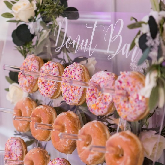 Acrylic Donut Wall Display Stand, Holds up to 50 Donuts for Party & Wedding