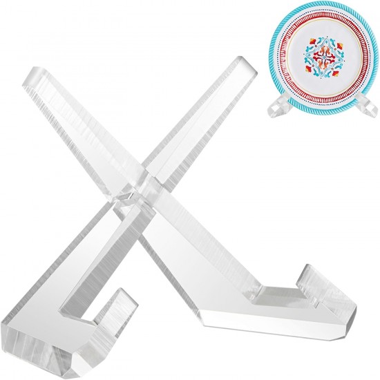 Clear Acrylic Cookbook Stand Plate, Holder for Display Picture Frame Stand, Display Stand for Books, Plates, Artwork, Records