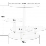 Clear Acrylic Cupcake Tower Stand, 4 Tier Stand with Tiered Tray Decor, Cupcake Display Stand Dessert and Pastry Holder for Birthday Baby Shower, Wedding, Christmas and Tea Party