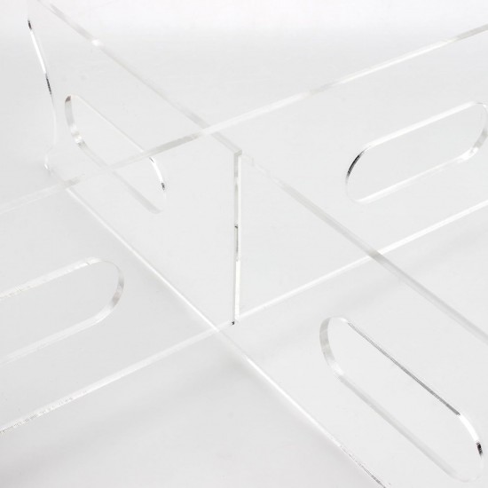 Clear Acrylic Round Cake Stand with Base, (1 Tier) Cupcake Holder Dessert Display Stand, Serving Platter for Tea Party, Birthday Party, Wedding, Baby Shower, Home Decoration