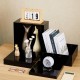 Square Acrylic Display Stand Riser for Accessories, Jewelry Showcase & Food (7 Sizes) (Black)