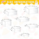 Square Acrylic Display Stand Riser for Accessories, Jewelry Showcase & Food (7 Sizes) (Black)