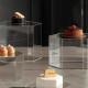 Hexagonal Acrylic Display Stand Riser for Accessories Jewelry ,Cupcakes(6 Sizes) (Clear)