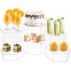 Hexagonal Acrylic Display Stand Riser for Accessories Jewelry ,Cupcakes(6 Sizes) (Clear)