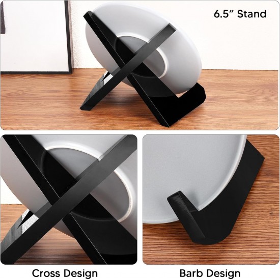 Black Acrylic Cookbook Stand Plate, Holder for Display Picture Frame Stand, Display Stand for Books, Plates, Artwork, Records