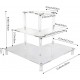 Acrylic Display Riser Stand, Corner Shelf (3 Tier) for Living Room, Bathroom, Home