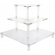 Acrylic Display Riser Stand, Corner Shelf (3 Tier) for Living Room, Bathroom, Home