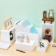  Acrylic Display Stand Riser for Accessories, Jewelry Showcase & Food (5 Sizes) (White)