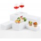  Acrylic Display Stand Riser for Accessories, Jewelry Showcase & Food (5 Sizes) (White)