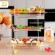 3 Tier Acrylic Serving Tray, Display Stand for Fruits Cupcakes, Catering and Buffet Table Presentations, Reusable Tiered Platters, Clear - E-Shape