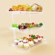3 Tier Acrylic Serving Tray, Display Stand for Fruits Cupcakes, Catering and Buffet Table Presentations, Reusable Tiered Platters, Clear - E-Shape