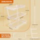 3 Tier Acrylic Serving Tray, Display Stand for Fruits Cupcakes, Catering and Buffet Table Presentations, Reusable Tiered Platters, Clear - E-Shape