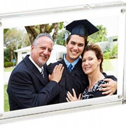 Double sided clear acrylic magnetic photo frame Display Stand (5x7 inch)