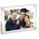 Double sided clear acrylic magnetic photo frame Display Stand (5x7 inch)