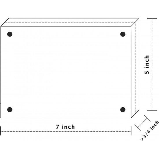 Double sided clear acrylic magnetic photo frame Display Stand (5x7 inch)