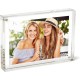 Double sided clear acrylic magnetic photo frame Display Stand (5x7 inch)