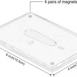 Double sided clear acrylic magnetic photo frame Display Stand (4x6 inch)