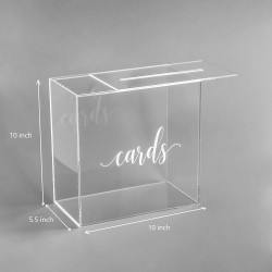  صندوق كروت للافراح والمناسبات مع فتحه من الاكريليك الشفاف