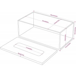 Clear Acrylic Tissue Box Cover Holder (26x12x10cm), Rectangle Napkin Dispenser Organizer, Disposable Paper Laundry