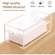 Clear Acrylic Tissue Box Cover Holder (26x12x10cm), Rectangle Napkin Dispenser Organizer, Disposable Paper Laundry