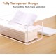 Clear Acrylic Tissue Box Cover Holder (26x12x10cm), Rectangle Napkin Dispenser Organizer, Disposable Paper Laundry